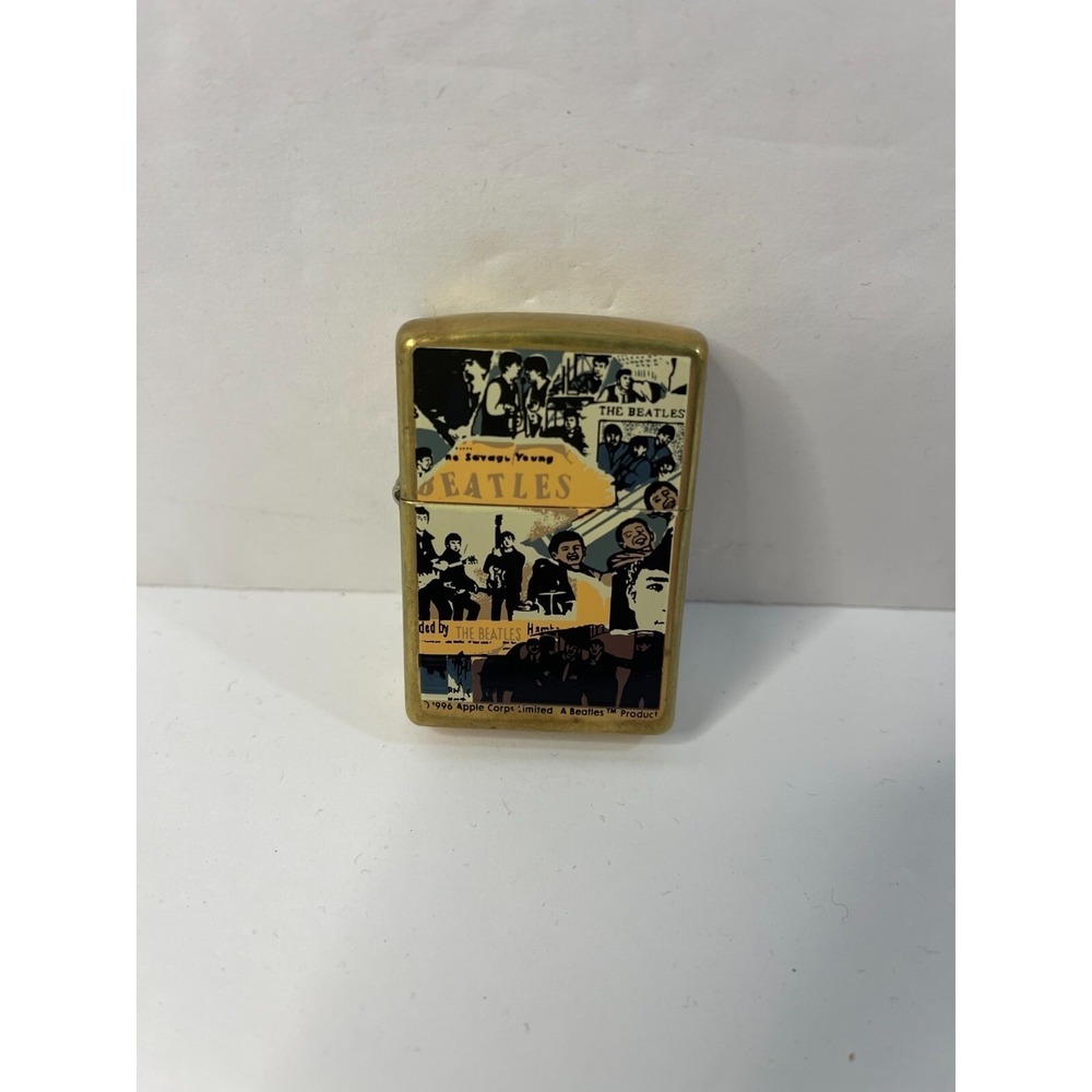Vintage 1996 The Beatles Zippo Lighter Savage Young Beatles Brass A XIII